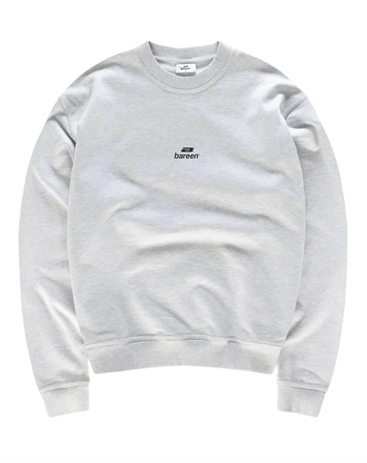 Bareen - Logo Oversized Crewneck Sweatshirt - Cloudy Grey